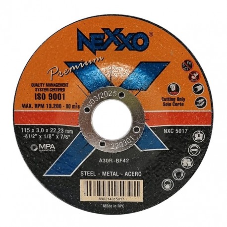 Disco de Corte Nexxo Premium Acero Carbono 4 1/2