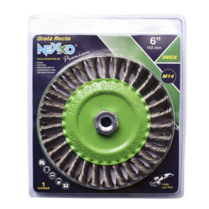 Grata Circular Plana Trenzada Acero Inox 4 1/2" y 6"