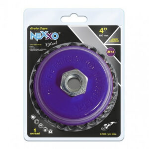 Grata Copa Trenzada de Acero Carbono 3" y 4"